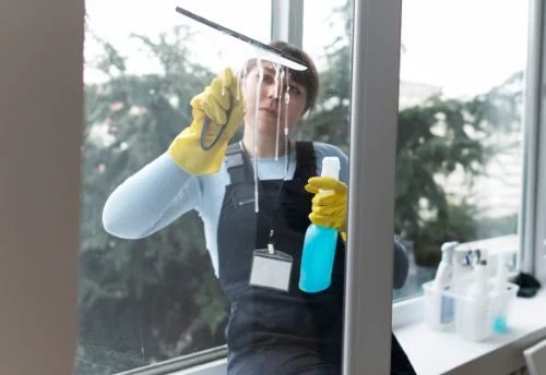 Nettoyage de vitres intérieures et extérieures à la Bernardière